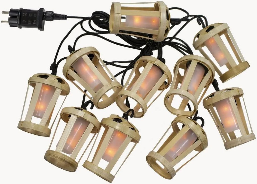 Grinalda luminosa LED para interior e exterior em bambu Hiama