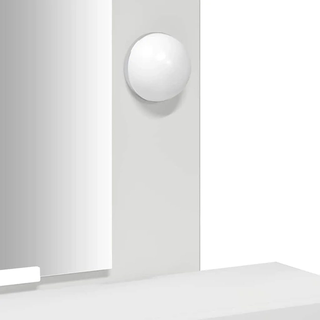 Mesa de Maquiagem vidaXL com Luzes LED Branca 50x41x140 cm