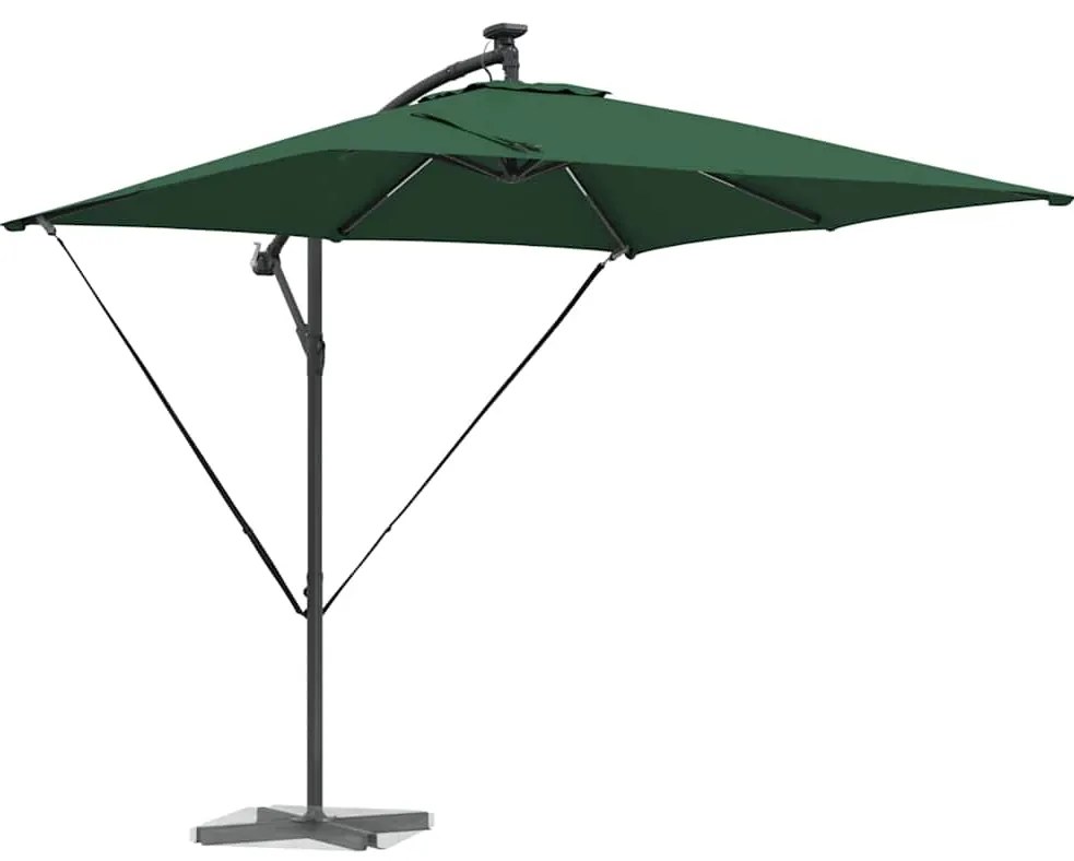 Guarda-sol de Bananeira Cantilever Verde 249 x 249 x 250 cm