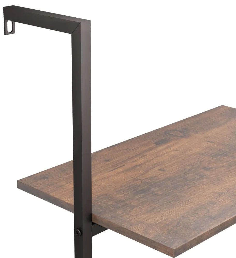 Unidade 4 prateleiras 64x35x152,5 cm castanho-escuro e preto
