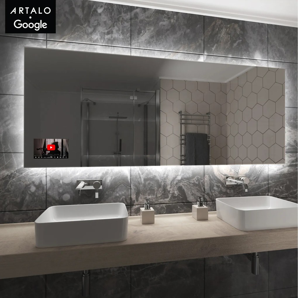 Espelho LED SMART com iluminação M24 + SmartScreen with Google TV