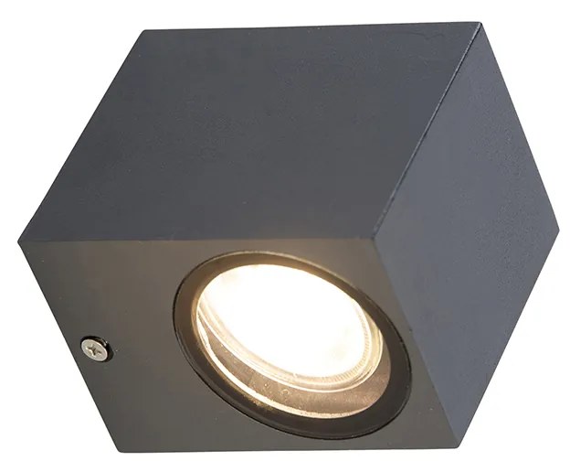 Candeeiro de parede moderno cinzento escuro IP44 - Baleno