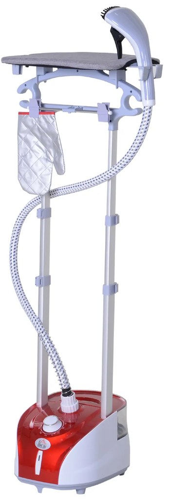 Escova de vapor de roupas Temperatura 1800W ajustável a 11 níveis Centro de engomar vertical com barra dupla e tanque de 2L em 38 s de aquecimento