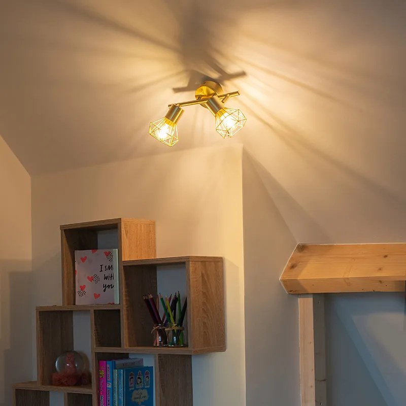 Foco Smart Rotativo/Inclinável Latão 2x LED 4,5 W Wi-Fi IP45 - Mosh