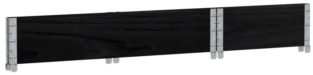 Colar para paletes 100x50 cm madeira de pinho maciça preto