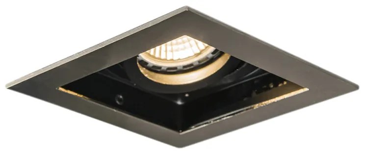 Foco embutido inteligente aço incluindo fonte de luz Wifi GU10 - Carree