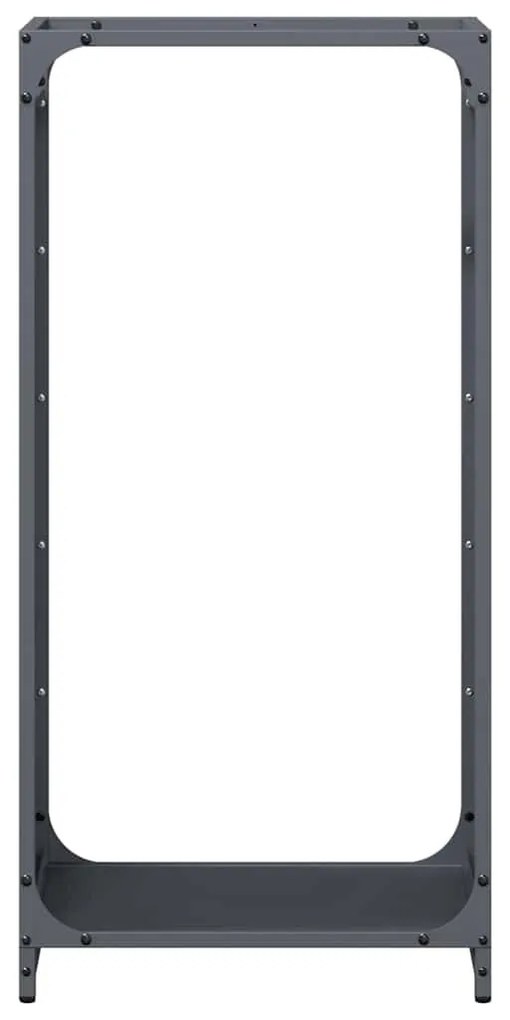 Suporte para lenha 44x28x90 cm aço laminado a frio antracite
