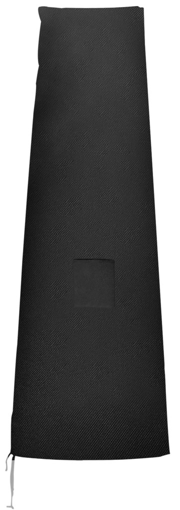 Outsunny Capa Protetora Chapéu Sol Jardim Impermeável Tela Oxford 300D Fecho Correr Durável 48x70x240 cm Preto | Aosom Portugal