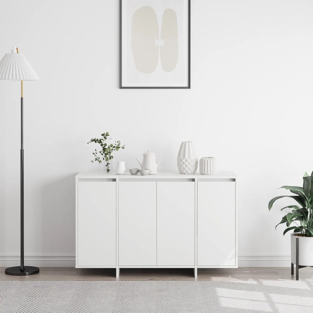 Buffet Branco Branco Madeira Engenheirada 120 x 41 x 75 cm