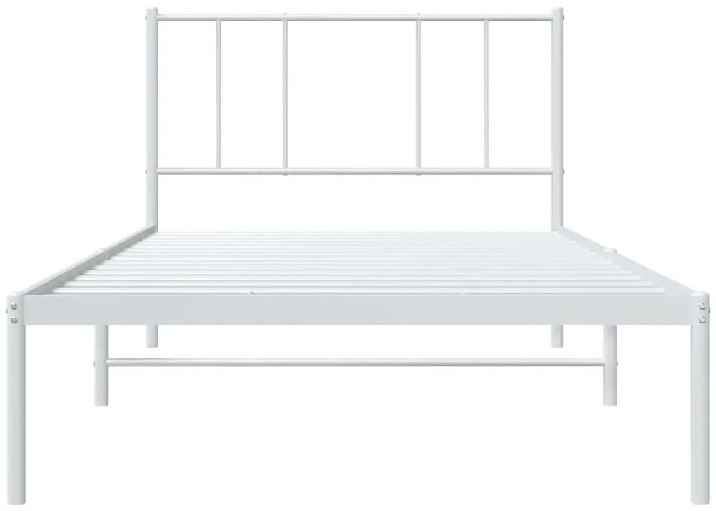 Estrutura de cama sem colchão com cabeceira 75x190 cm branco