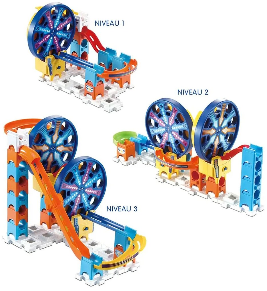 Conjunto de Berlindes Vtech Marble Rush - Expansion Kit Electronic - Fun Fair Set Circuito 26 Peças Pista com Rampas + 4 Anos
