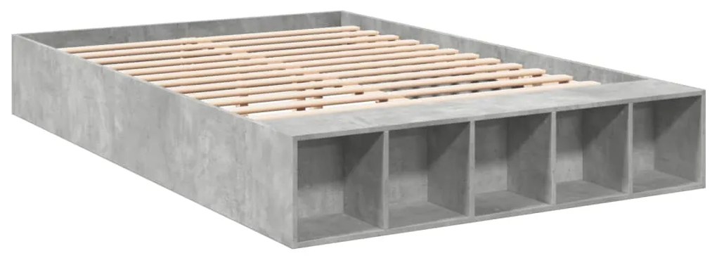 Estrutura de cama 150x200 cm derivados de madeira cinza cimento