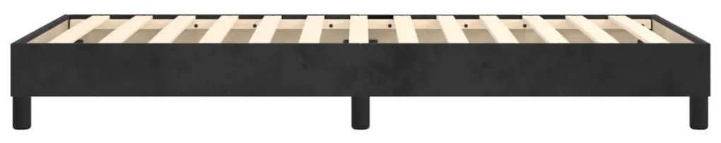 Estrutura de cama 90x190 cm veludo preto