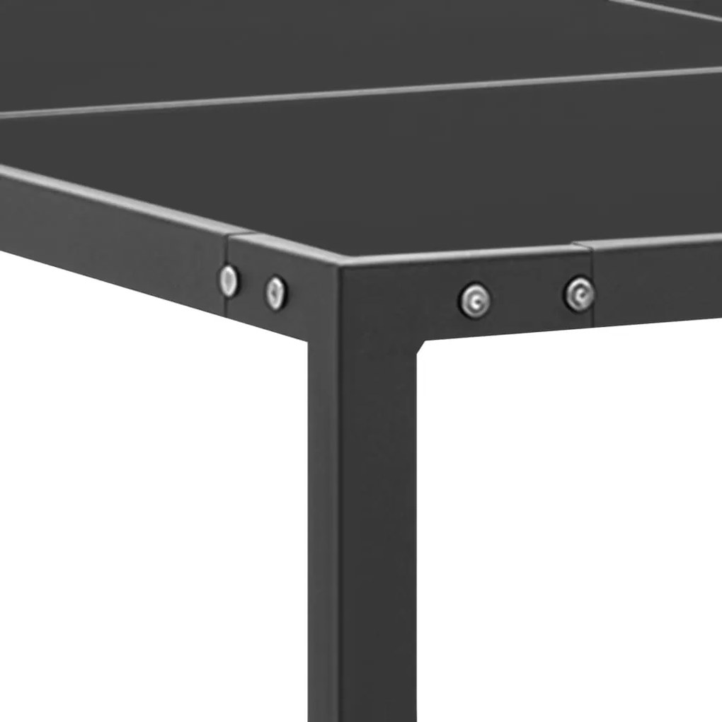 Mesa de jardim 130x130x72 cm aço e vidro antracite