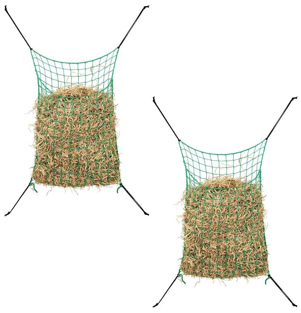 vidaXL Redes para feno retangular PP 2 pcs 0,9x1 m