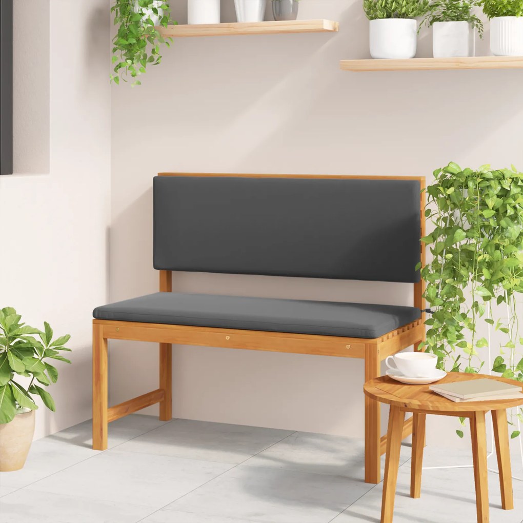 Banco de Jardim vidaXL com Almofadas 100x50x91 cm Madeira Sólida de Acácia