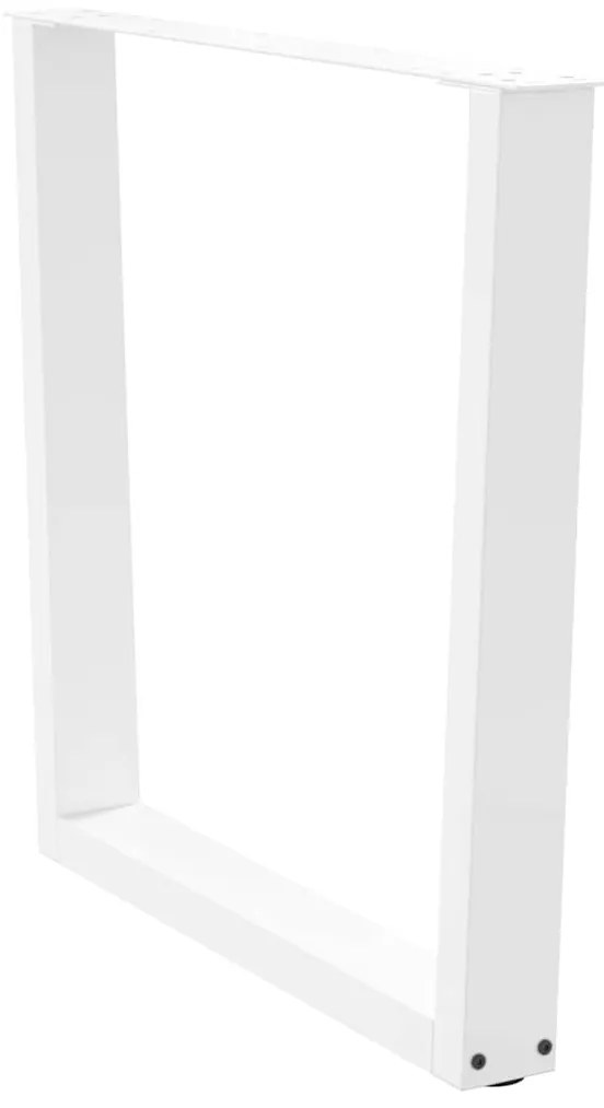 Pernas para mesa de jantar em V 3 peças, branco, 80x(72-73,3) cm, aço