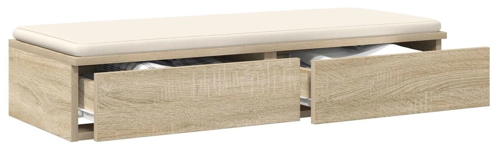 gavetas de cama vidaXL Carvalho Sonoma 80x36,5x16,5 cm Madeira Engenha