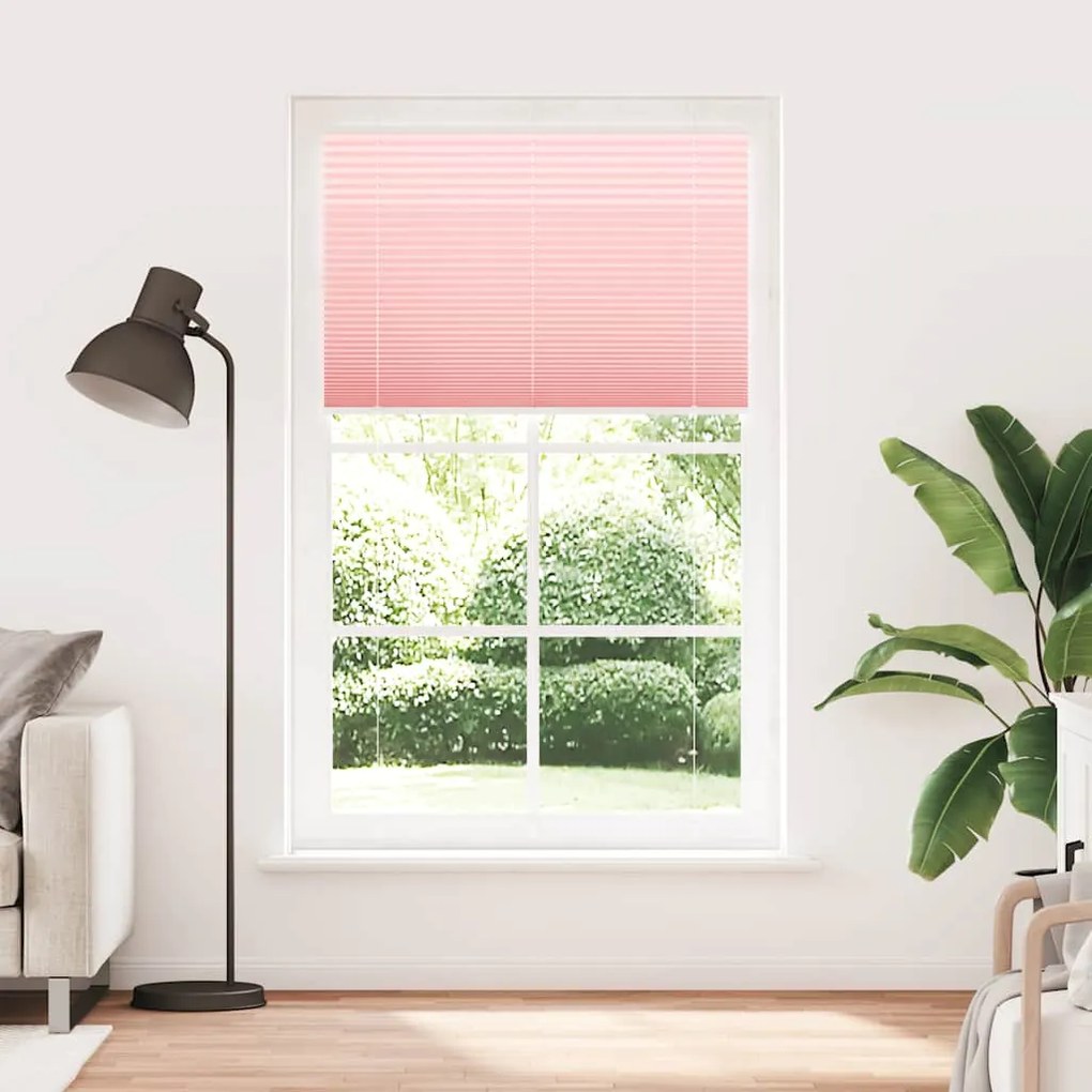 Rosa Plissada Cega 120x200 cm Largura Tecido 119,4cm Poliéster