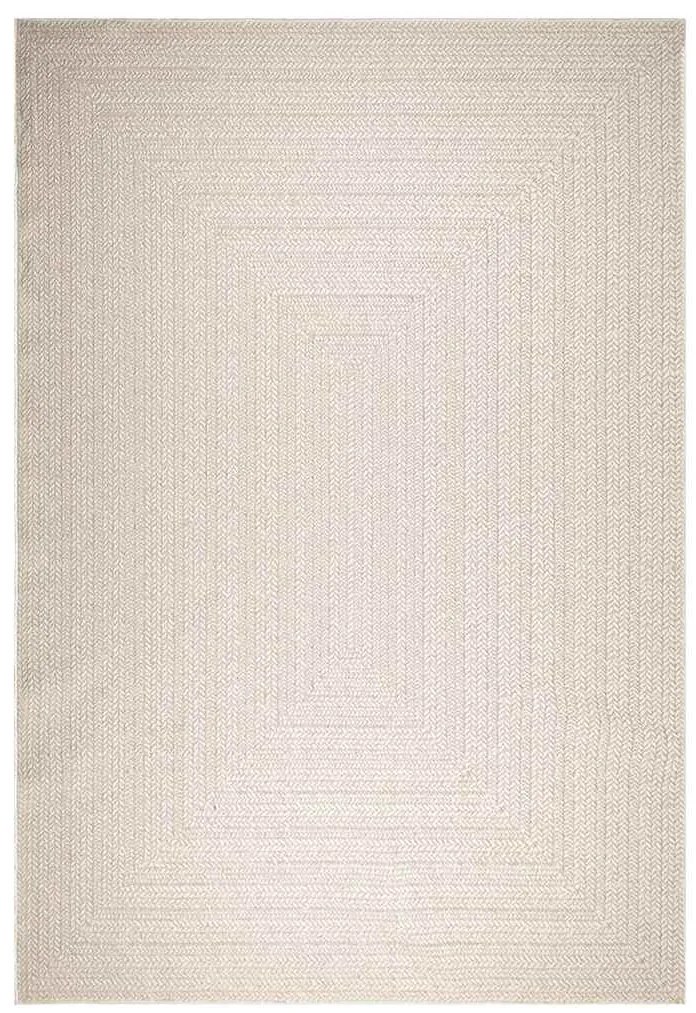 Tapete ZIZUR creme 240x340cm aspeto de juta interior e exterior