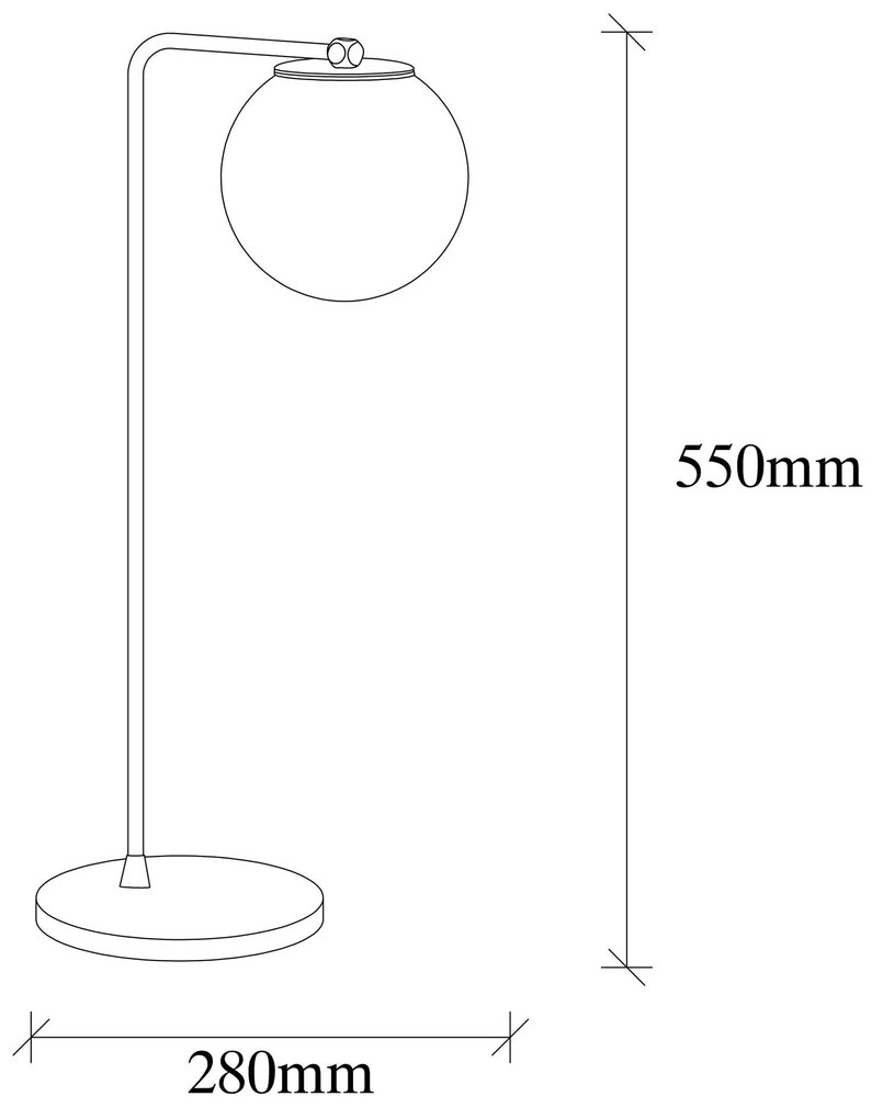 Candeeiro de Mesa Daisy – Cobre – 15 x 28 x 55 cm