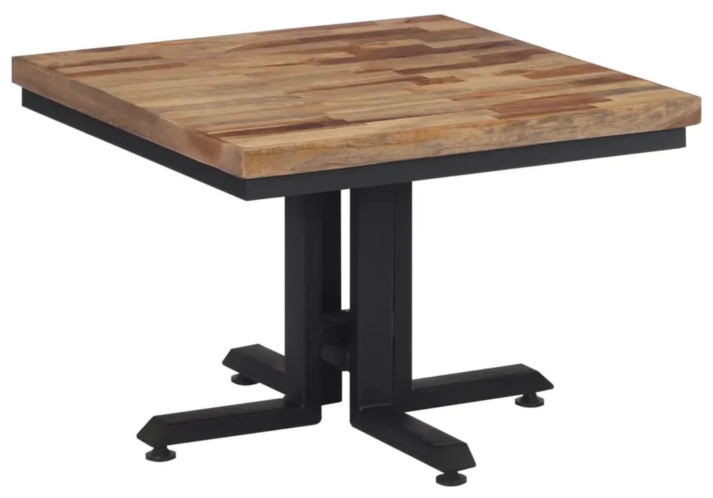 Mesa de centro 55x55x40 cm teca recuperada maciça