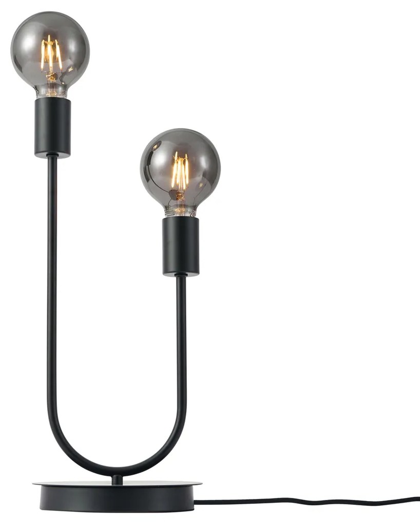 Candeeiro de Mesa Art Deco Preto 2-Luzes - Tuning Art Deco