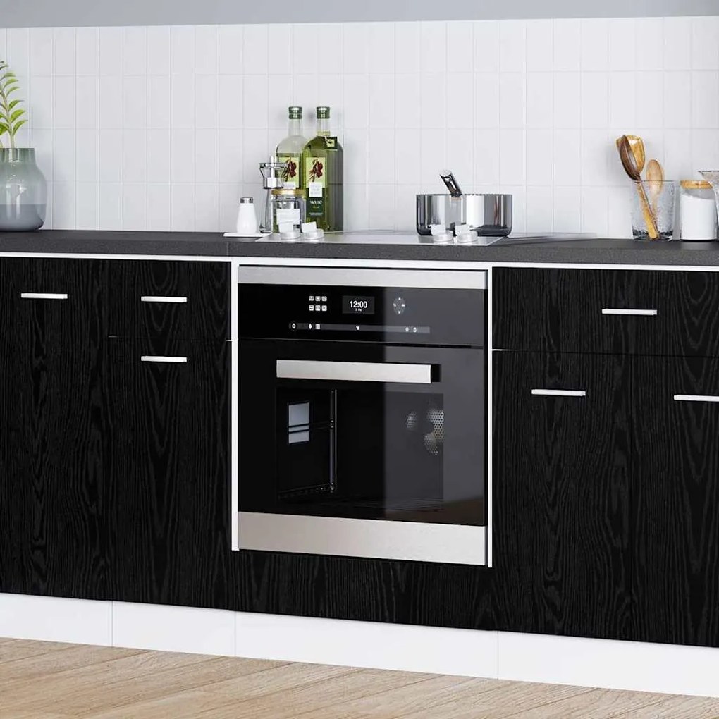 vidaXL Armário de forno Carvalho preto 60 x 46 x 81.5 cm