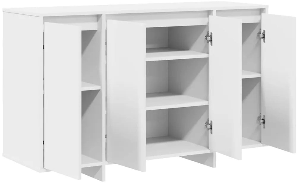 Buffet Branco Branco Madeira Engenheirada 120 x 41 x 75 cm