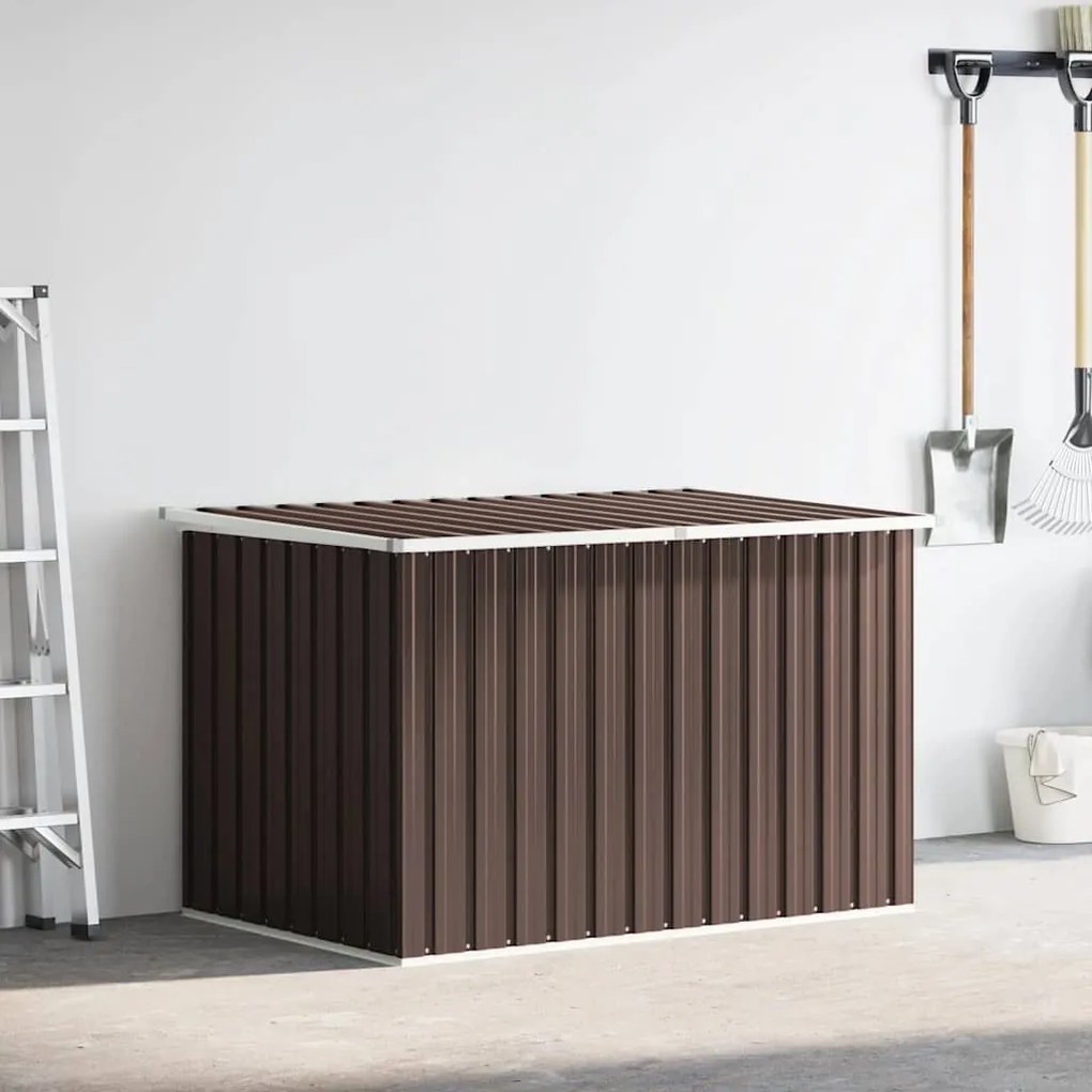 Caixa de arrumação para jardim 171x99x93 cm castanho