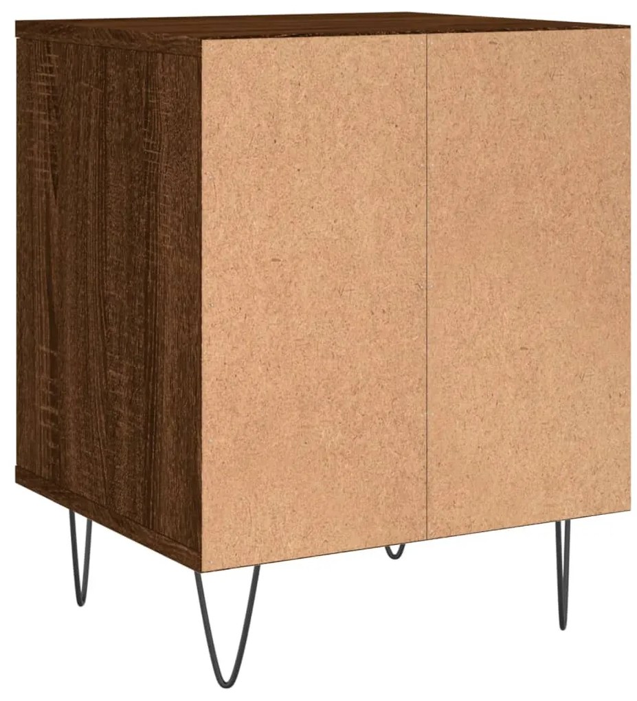 Mesa cabeceira 40x35x50 cm derivados madeira carvalho castanho