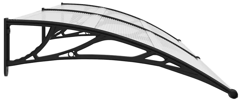 Toldo para porta 240x75 cm PC preto e transparente