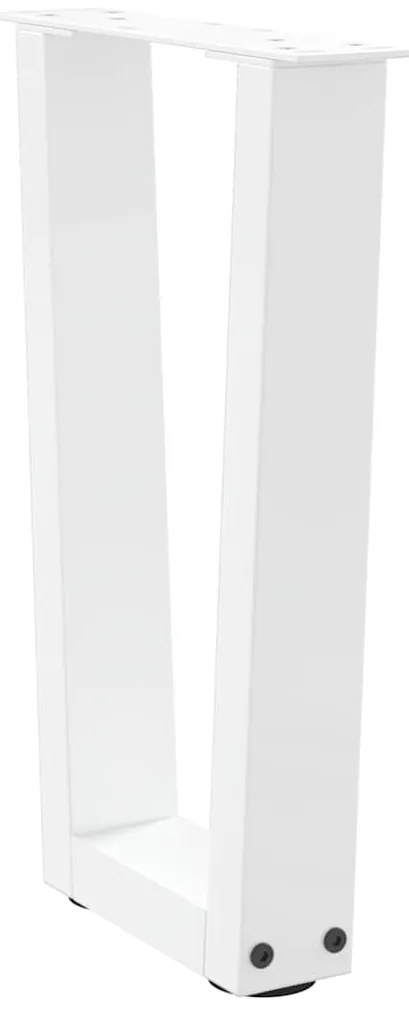 Pés para mesa de centro em V 2 peças Branco 28x(42-43,3) cm Aço