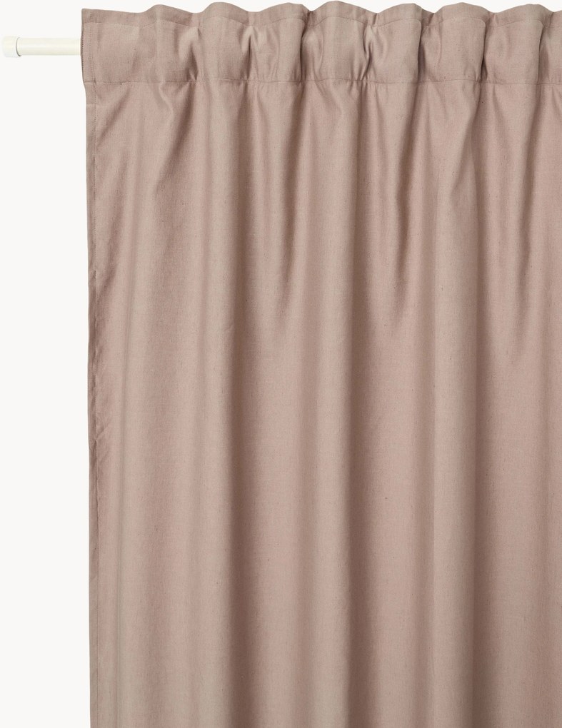 Cortinas opacas com várias faixas Panama, conjunto de 2, L 140 cm