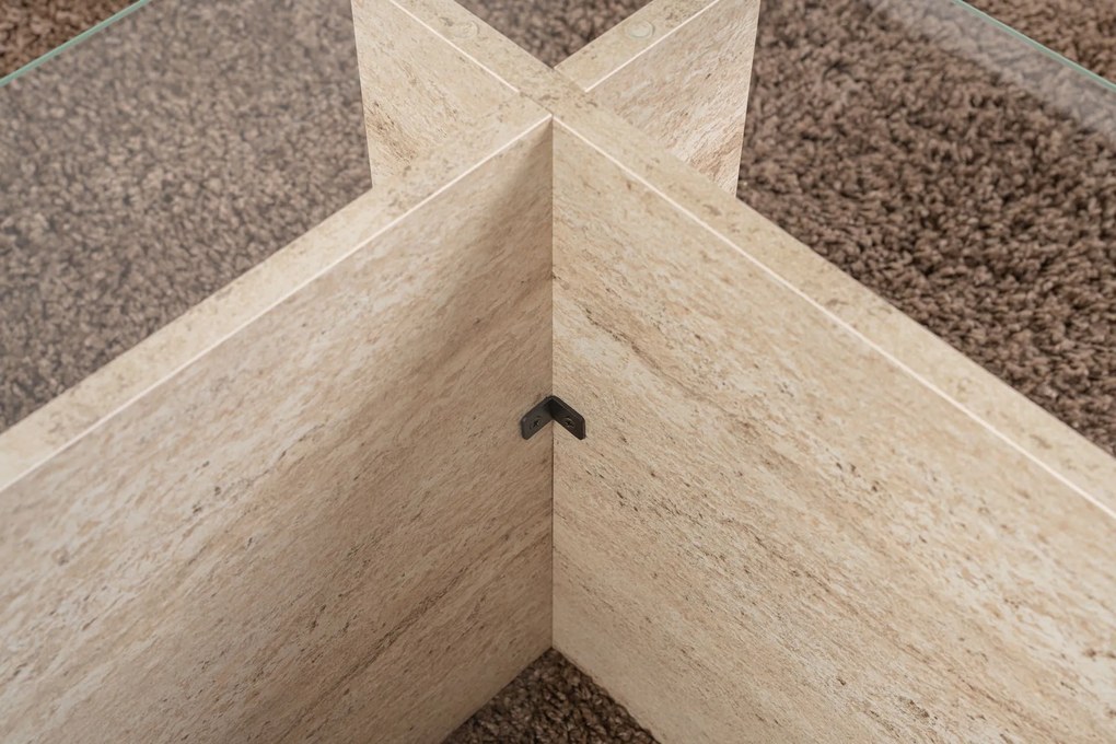 Mesa de Centro Vetrino – Travertino – 105 x 40 x 65 cm