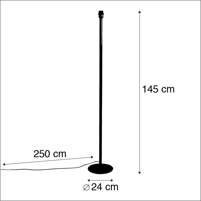 Candeeiro de pé clássico branco sem sombra - Simplo Moderno