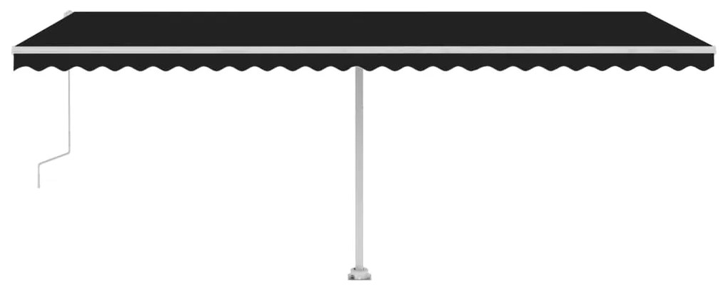 Toldo automático com LED e sensor de vento 600x350 cm antracite