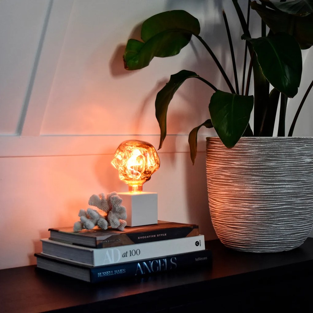 Lâmpada LED E27 regulável G125 rosa 4W 70lm 1800K
