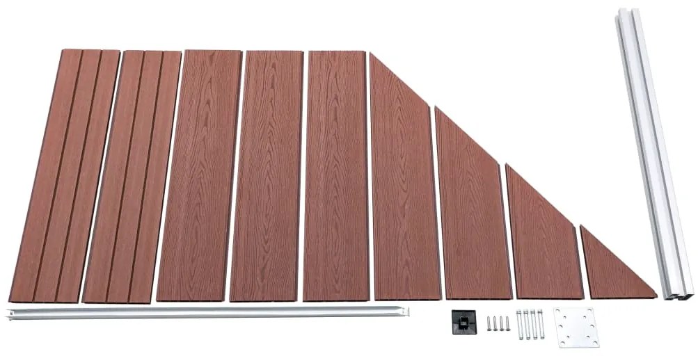 Painel de vedação 95x(105-180) cm WPC castanho