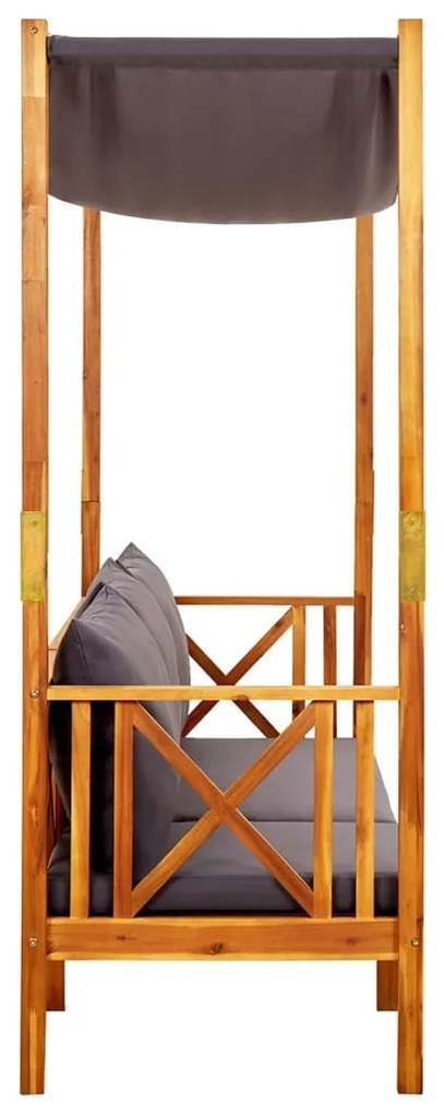 Banco de jardim com mesa e apoios de pés acácia maciça