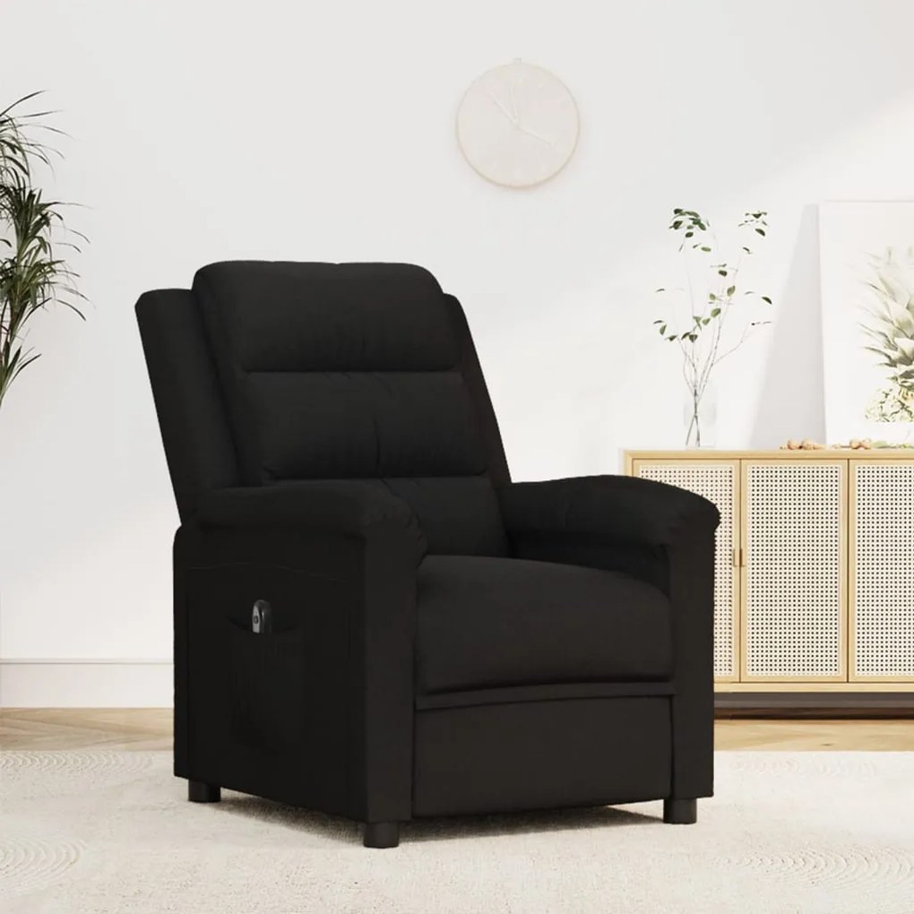 3099007 vidaXL Poltrona de massagens reclinável veludo preto