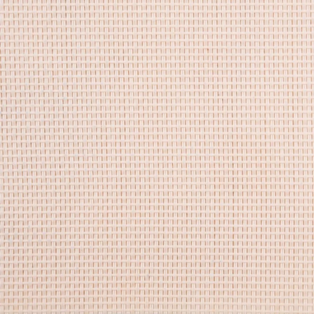 Espreguiçadeira c/ mesa acácia maciça e textilene creme