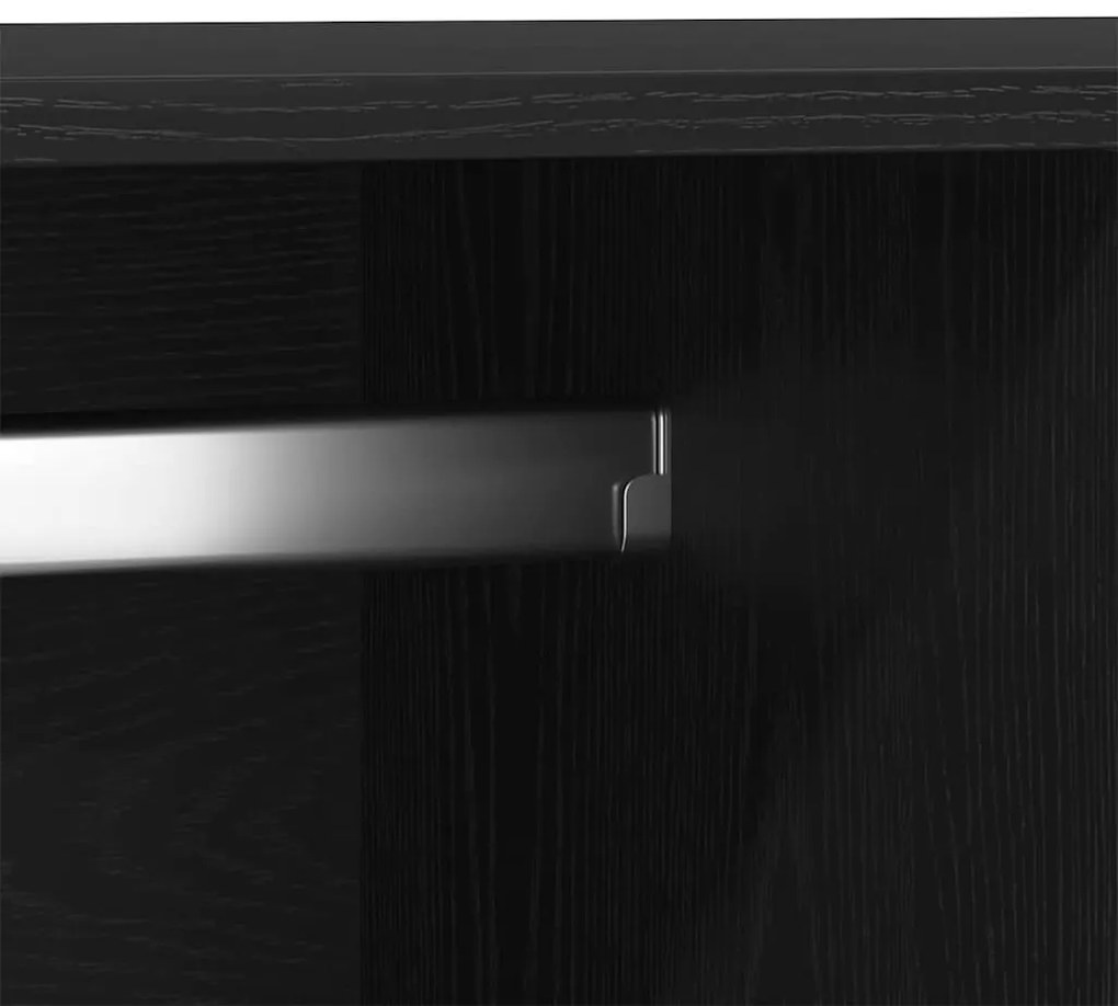 Guarda-roupa vidaXL Preto Carvalho 80x52x180 cm Madeira de engenharia