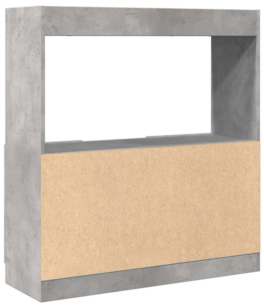 Armário alto 92x33x100 cm derivados de madeira cinzento cimento
