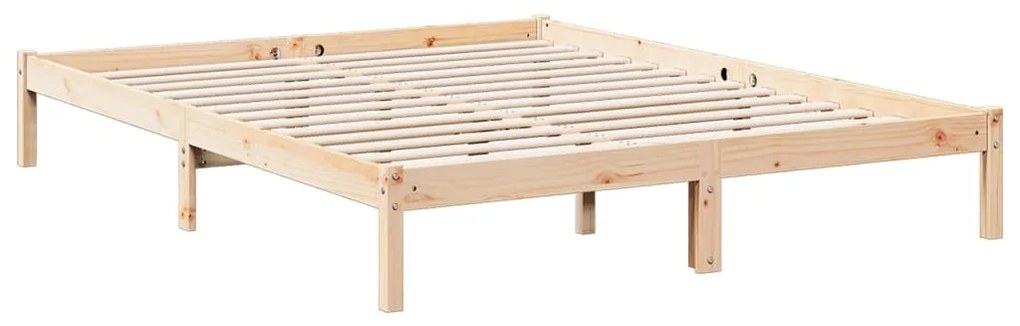 Cama extra longa sem colchão 160x210 cm madeira de pinho maciça