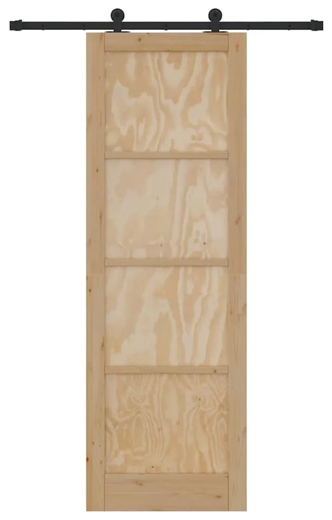 Porta Deslizante com Conjunto de Ferragens 'ORKDAL'Madeira Maciça de P