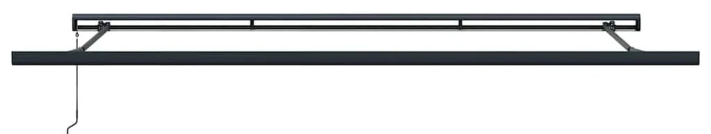 Toldo Retrátil Manual vidaXL Preto 500x300 cm