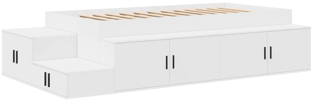 Estrutura de Cama Armazenadora Branca 80x200 cm
