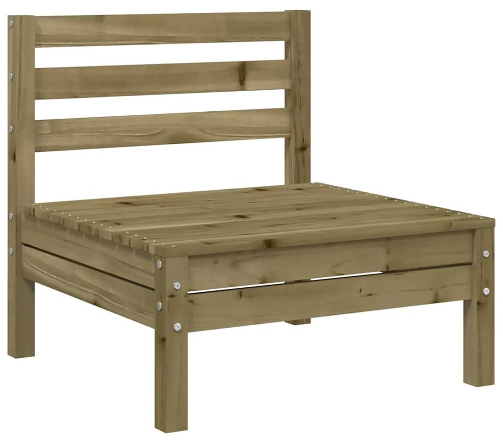 Sofás s/ apoios braços p/ jardim 2 pcs madeira pinho impregnada