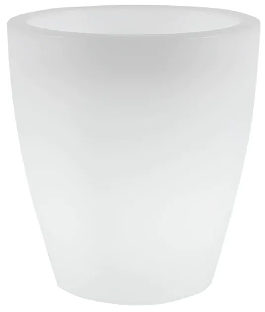 VASO REDONDO VIOLETA 55 CM COM LUZ LED RGB SOLAR + BATERIA RECARREGÁVEL HOTEL, CASA, JARDIM, RESTAURANTE, BAR